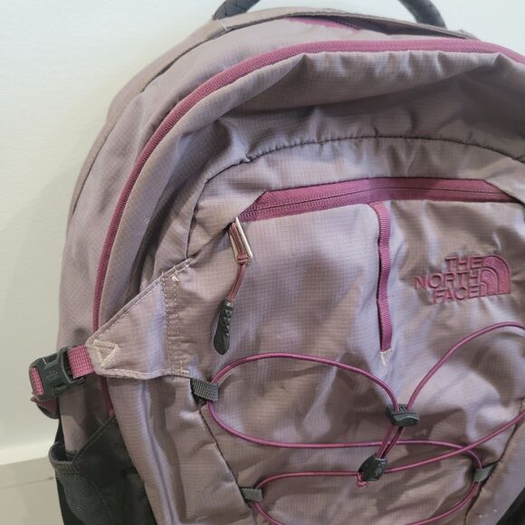 The North Face Borealis Backpack Hiking Outdoor Pink Purple Womens Laptop Bag - Picture 2 of 11